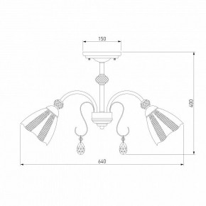 Люстра на штанге Eurosvet Floranse 30155/5 античная бронза в Стрежевом - strezevoi.mebel24.online | фото 3