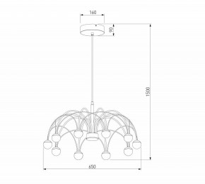 Люстра на штанге Eurosvet Ragno 90030/10 LED золото в Стрежевом - strezevoi.mebel24.online | фото 5