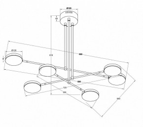 Люстра на штанге Maytoni Fad MOD070PL-L36W3K в Стрежевом - strezevoi.mebel24.online | фото 3