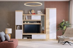 МАКСИ К1 Стенка для гостиной дуб сонома/белое дерево в Стрежевом - strezevoi.mebel24.online | фото 5