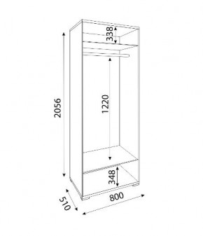 Мармарис (гостиная) М01 Шкаф (2 двери) в Стрежевом - strezevoi.mebel24.online | фото 2