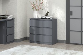 МС "Хилтон" Комод №2 800 (3 ящ.) графит в Стрежевом - strezevoi.mebel24.online | фото