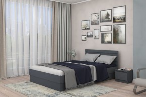 МС "Хилтон" Кровать 1,4 (графит) в Стрежевом - strezevoi.mebel24.online | фото