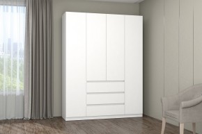 МС "Хилтон" Шкаф №1 1600 (Белый текстурный) в Стрежевом - strezevoi.mebel24.online | фото