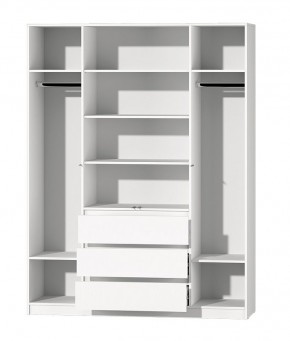 МС "Хилтон" Шкаф №1 1600 (Белый текстурный) в Стрежевом - strezevoi.mebel24.online | фото 3
