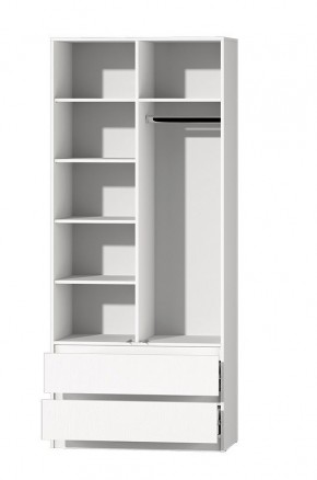 МС "Хилтон" Шкаф №3 900 (Белый текстурный) в Стрежевом - strezevoi.mebel24.online | фото 3