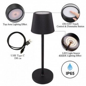 Настольная лампа декоративная Arte Lamp Fuyue A1616LT-1BK в Стрежевом - strezevoi.mebel24.online | фото 3