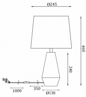 Настольная лампа декоративная Maytoni Calvin Table Z181-TL-01-W в Стрежевом - strezevoi.mebel24.online | фото 2