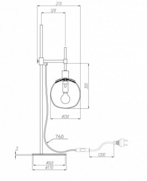 Настольная лампа декоративная Maytoni Erich MOD221-TL-01-G в Стрежевом - strezevoi.mebel24.online | фото 3
