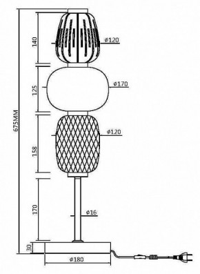 Настольная лампа декоративная Maytoni Pattern MOD267TL-L28CH3K в Стрежевом - strezevoi.mebel24.online | фото 4