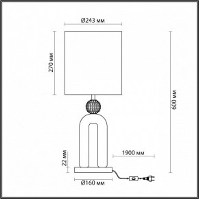 Настольная лампа декоративная Odeon Light Bagel 5410/1T в Стрежевом - strezevoi.mebel24.online | фото 4
