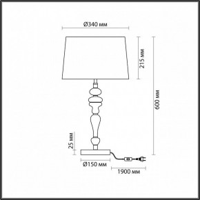 Настольная лампа декоративная Odeon Light Homi 5040/1T в Стрежевом - strezevoi.mebel24.online | фото 4