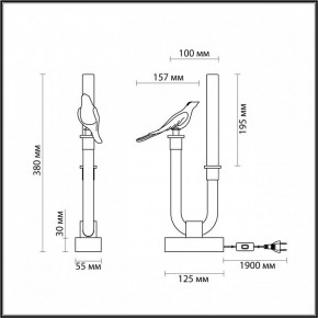 Настольная лампа декоративная Odeon Light Lark 5431/2TL в Стрежевом - strezevoi.mebel24.online | фото 4