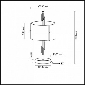 Настольная лампа декоративная Odeon Light Margaret 4895/2T в Стрежевом - strezevoi.mebel24.online | фото 4