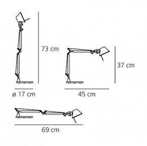 Настольная лампа офисная Artemide  A001300 в Стрежевом - strezevoi.mebel24.online | фото 4