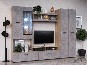 Нэнси New Полка (ЛДСП) Бетон светлый/Сонома в Стрежевом - strezevoi.mebel24.online | фото 2
