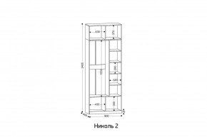 НИКОЛЬ 2 шкаф 2-х створчатый в Стрежевом - strezevoi.mebel24.online | фото 3