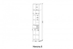 НИКОЛЬ 6 Пенал в Стрежевом - strezevoi.mebel24.online | фото 2