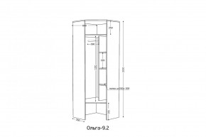 ОЛЬГА 9.2 Шкаф угловой с зеркалом в Стрежевом - strezevoi.mebel24.online | фото 2