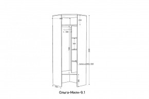 ОЛЬГА-МИЛК 9.1 Шкаф угловой без зеркала в Стрежевом - strezevoi.mebel24.online | фото 2