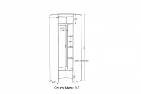ОЛЬГА-МИЛК 9.2 Шкаф угловой с зеркалом в Стрежевом - strezevoi.mebel24.online | фото 2