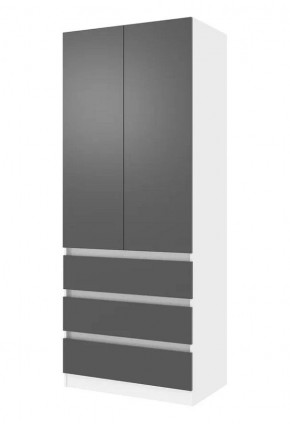 ПАРУС Шкаф 2-х ств. 800 (белый/графит) в Стрежевом - strezevoi.mebel24.online | фото