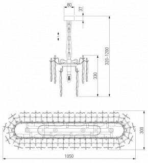 Подвесная люстра Bogate-s Leaf 370 в Стрежевом - strezevoi.mebel24.online | фото 4