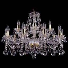 Подвесная люстра Bohemia Ivele Crystal 1413 1413/10+5/300/G/Balls в Стрежевом - strezevoi.mebel24.online | фото