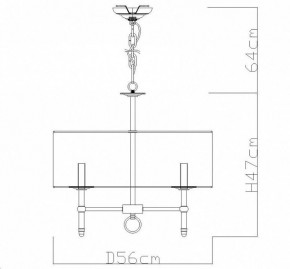 Подвесная люстра Divinare Candela 1162/01 LM-5 в Стрежевом - strezevoi.mebel24.online | фото 4