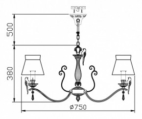 Подвесная люстра Maytoni Bird ARM013-08-W в Стрежевом - strezevoi.mebel24.online | фото 5
