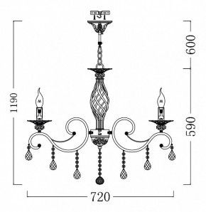 Подвесная люстра Maytoni Grace ARM247-08-G в Стрежевом - strezevoi.mebel24.online | фото 4