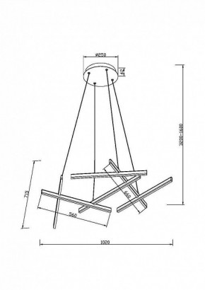 Подвесная люстра Maytoni Line MOD016PL-L80GK в Стрежевом - strezevoi.mebel24.online | фото 4