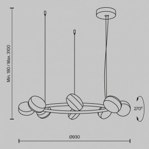 Подвесная люстра Maytoni Mind MOD299PL-L80BC3K в Стрежевом - strezevoi.mebel24.online | фото 4