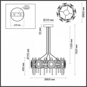 Подвесная люстра Odeon Light Magnet 5407/92L в Стрежевом - strezevoi.mebel24.online | фото 6