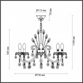 Подвесная люстра Odeon Light Versia 4977/8 в Стрежевом - strezevoi.mebel24.online | фото 6