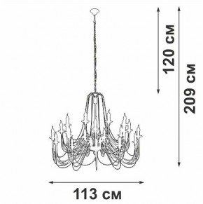 Подвесная люстра Vitaluce V1044 V1044-1/20 в Стрежевом - strezevoi.mebel24.online | фото 3
