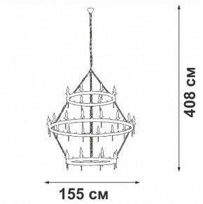 Подвесная люстра Vitaluce V1872 V1872-7/16+8+8 в Стрежевом - strezevoi.mebel24.online | фото 3