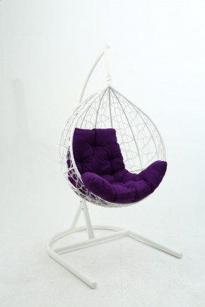 Подвесное кресло Бароло (белый/фиолетовый) в Стрежевом - strezevoi.mebel24.online | фото