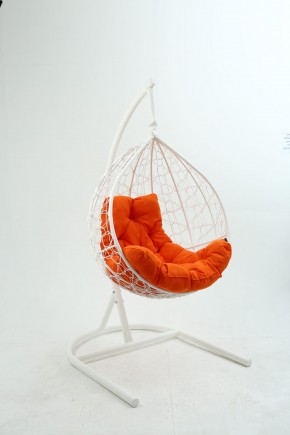 Подвесное кресло Бароло (белый/оранжевый) в Стрежевом - strezevoi.mebel24.online | фото