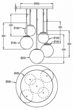 Подвесной светильник Maytoni Basic form MOD321PL-05G1 в Стрежевом - strezevoi.mebel24.online | фото 4