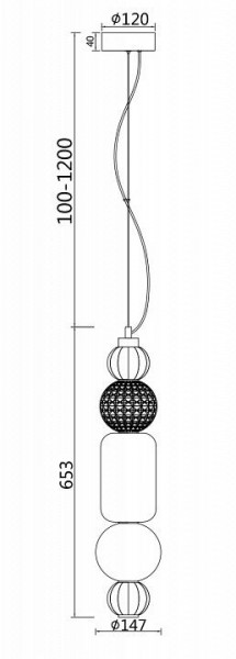 Подвесной светильник Maytoni Collar P069PL-L35CH3K в Стрежевом - strezevoi.mebel24.online | фото 5