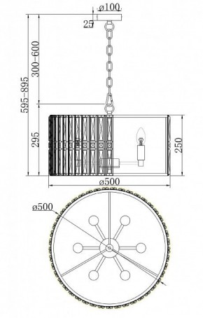 Подвесной светильник Maytoni Facet MOD094PL-06G в Стрежевом - strezevoi.mebel24.online | фото 4