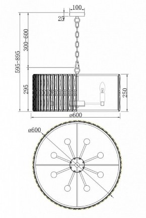 Подвесной светильник Maytoni Facet MOD094PL-08G в Стрежевом - strezevoi.mebel24.online | фото 3