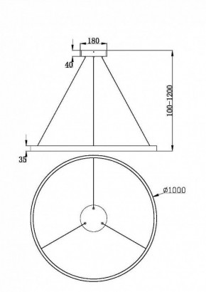 Подвесной светильник Maytoni Rim MOD058PL-L54BSK в Стрежевом - strezevoi.mebel24.online | фото 3