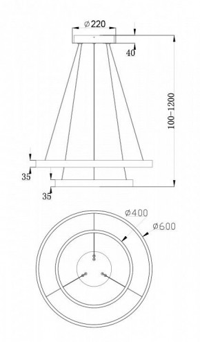 Подвесной светильник Maytoni Rim MOD058PL-L55BS4K в Стрежевом - strezevoi.mebel24.online | фото 7