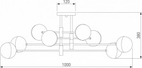 Потолочная люстра Eurosvet Nuvola 70129/8 латунь в Стрежевом - strezevoi.mebel24.online | фото 3