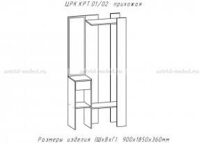 КРИТ-1 Прихожая (Делано светлый) в Стрежевом - strezevoi.mebel24.online | фото 2