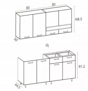 РИО-2 ЛДСП Кухонный гарнитур 1,6 м в Стрежевом - strezevoi.mebel24.online | фото 7