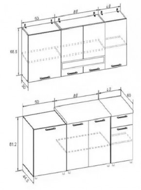 РИО-2 ЛДСП Кухонный гарнитур 1,7 м в Стрежевом - strezevoi.mebel24.online | фото 7