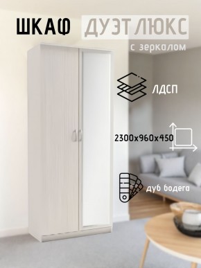 Шкаф 2-х створчатый Дуэт Люкс с зеркалом в Стрежевом - strezevoi.mebel24.online | фото 5